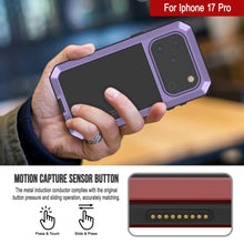 Load image into Gallery viewer, iPhone 17 Pro Metal Case, Heavy Duty Military Grade Armor Cover [shock proof] Full Body Hard [Purple]
