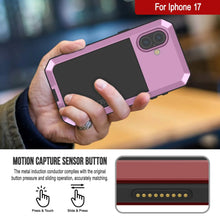 Load image into Gallery viewer, iPhone 17 Metal Case, Heavy Duty Military Grade Armor Cover [shock proof] Full Body Hard [Pink]

