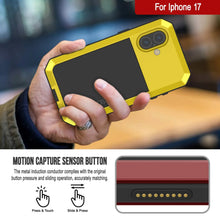 Load image into Gallery viewer, iPhone 17 Metal Case, Heavy Duty Military Grade Armor Cover [shock proof] Full Body Hard [Yellow]
