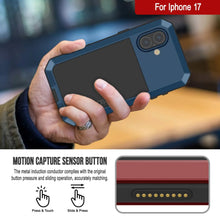 Load image into Gallery viewer, iPhone 17 Metal Case, Heavy Duty Military Grade Armor Cover [shock proof] Full Body Hard [Blue]
