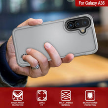 Load image into Gallery viewer, PunkCase Galaxy A36 Case, [Spartan 2.0 Series] Clear Rugged Heavy Duty Cover [White]
