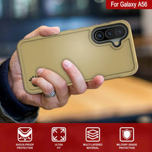 Load image into Gallery viewer, PunkCase Galaxy A56 Case, [Spartan 2.0 Series] Clear Rugged Heavy Duty Cover [Yellow]
