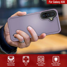 Load image into Gallery viewer, PunkCase Galaxy A56 Case, [Spartan 2.0 Series] Clear Rugged Heavy Duty Cover [Lilac]
