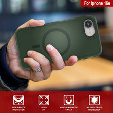 Load image into Gallery viewer, PunkCase iPhone 16e Case, [Spartan 2.0 Series] Clear Rugged Heavy Duty Cover W/Built in Screen Protector [dark green]
