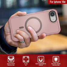 Load image into Gallery viewer, PunkCase iPhone 16e Case, [Spartan 2.0 Series] Clear Rugged Heavy Duty Cover W/Built in Screen Protector [pink]

