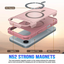 Load image into Gallery viewer, PunkCase iPhone 17 Air Case, [Spartan 2.0 Series] Clear Rugged Heavy Duty Cover W/Built in Screen Protector [pink]
