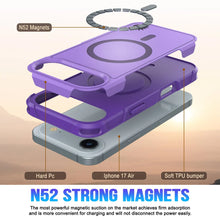 Load image into Gallery viewer, PunkCase iPhone 17 Air Case, [Spartan 2.0 Series] Clear Rugged Heavy Duty Cover W/Built in Screen Protector [purple]
