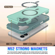 Load image into Gallery viewer, PunkCase iPhone 17 Case, [Spartan 2.0 Series] Clear Rugged Heavy Duty Cover W/Built in Screen Protector [teal]

