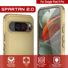 Load image into Gallery viewer, PunkCase Google Pixel 9 Pro Case, [Spartan 2.0 Series] Clear Rugged Heavy Duty Cover W/Built in Screen Protector [Yellow]
