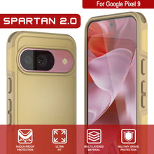 Load image into Gallery viewer, PunkCase Google Pixel 9 Case, [Spartan 2.0 Series] Clear Rugged Heavy Duty Cover W/Built in Screen Protector [Yellow]
