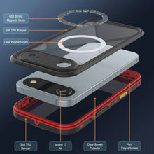 Load image into Gallery viewer, iPhone 17 Air Waterproof IP68 Case, Punkcase [Red] [StudStar Series] [Slim Fit]
