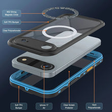 Load image into Gallery viewer, iPhone 17 Air Waterproof IP68 Case, Punkcase [Light blue] [StudStar Series] [Slim Fit] [Dirtproof]
