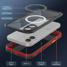 Load image into Gallery viewer, iPhone 17 Waterproof IP68 Case, Punkcase [Red] [StudStar Series] [Slim Fit]
