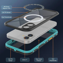 Load image into Gallery viewer, iPhone 17 Waterproof IP68 Case, Punkcase [Teal] [StudStar Series] [Slim Fit]

