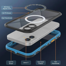 Load image into Gallery viewer, iPhone 17 Waterproof IP68 Case, Punkcase [Light blue] [StudStar Series] [Slim Fit] [Dirtproof]
