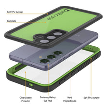 Load image into Gallery viewer, Galaxy S25+ Plus Waterproof Case PunkCase StudStar Light Green Thin 6.7ft Underwater IP68 ShockProof
