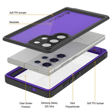 Load image into Gallery viewer, Galaxy S25 Ultra Waterproof Case PunkCase StudStar Purple Thin 6.6ft Underwater IP68 Shock/Snow Proof
