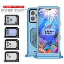 Load image into Gallery viewer, Punkcase Universal 2.0 Waterproof Phone Case for 6.7–6.9&quot; [Blue]
