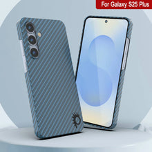 Load image into Gallery viewer, Punkcase Galaxy S25 Plus Carbon Fiber Case [AramidShield Series] Ultra Slim &amp; Light Kevlar [Blue]
