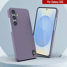 Load image into Gallery viewer, Punkcase Galaxy S25 Carbon Fiber Case [AramidShield Series] Ultra Slim &amp; Light Kevlar [Lilac]
