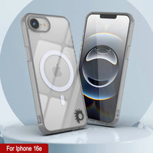 Load image into Gallery viewer, Punkcase iPhone 16e Magnetic Wireless Charging Case [ClearMag Series][Silver]
