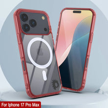 Load image into Gallery viewer, Punkcase iPhone 17 Pro Max Magnetic Wireless Charging Case [ClearMag Series][Red]

