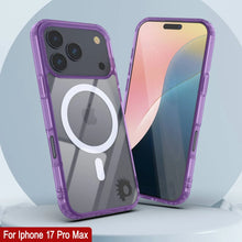 Load image into Gallery viewer, Punkcase iPhone 17 Pro Max Magnetic Wireless Charging Case [ClearMag Series][Purple]
