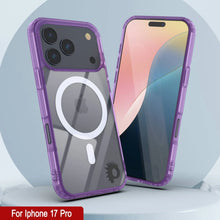 Load image into Gallery viewer, Punkcase iPhone 17 Pro Magnetic Wireless Charging Case [ClearMag Series][Purple]
