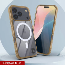 Load image into Gallery viewer, Punkcase iPhone 17 Pro Magnetic Wireless Charging Case [ClearMag Series][Gold]
