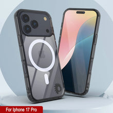 Load image into Gallery viewer, Punkcase iPhone 17 Pro Magnetic Wireless Charging Case [ClearMag Series][Black]

