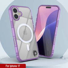 Load image into Gallery viewer, Punkcase iPhone 17 Magnetic Wireless Charging Case [ClearMag Series][Purple]
