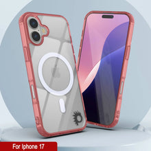 Load image into Gallery viewer, Punkcase iPhone 17 Magnetic Wireless Charging Case [ClearMag Series][Red]
