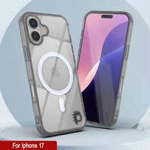 Load image into Gallery viewer, Punkcase iPhone 17 Magnetic Wireless Charging Case [ClearMag Series][Silver]

