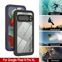 Load image into Gallery viewer, Google Pixel 9 Pro XL Waterproof Case, Punkcase [Extreme Series] Armor Cover W/ Built In Screen Protector [Purple]
