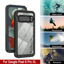 Load image into Gallery viewer, Google Pixel 9 Pro XL Waterproof Case, Punkcase [Extreme Series] Armor Cover W/ Built In Screen Protector [Navy Blue]
