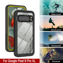 Load image into Gallery viewer, Google Pixel 9 Pro XL Waterproof Case, Punkcase [Extreme Series] Armor Cover W/ Built In Screen Protector [Yellow]
