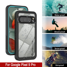 Load image into Gallery viewer, Google Pixel 9 Pro Waterproof Case, Punkcase [Extreme Series] Armor Cover W/ Built In Screen Protector [Teal]
