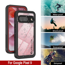 Load image into Gallery viewer, Google Pixel 9  Waterproof Case, Punkcase [Extreme Series] Armor Cover W/ Built In Screen Protector [Red]

