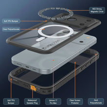 Load image into Gallery viewer, iPhone 17 Pro Max Waterproof Case, Punkcase [Extreme Mag Series] Armor Cover W/ Built In Screen Protector [Grey]
