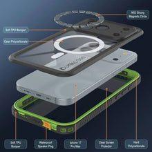 Load image into Gallery viewer, Products iPhone 17 Pro Max Waterproof Case, Punkcase [Extreme Series] Armor Cover W/ Built In Screen Protector [Light Green]
