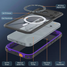 Load image into Gallery viewer, iPhone 17 Pro Max Waterproof Case, Punkcase [Extreme Series] Armor Cover W/ Built In Screen Protector [Purple]
