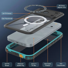 Load image into Gallery viewer, iPhone 17 Pro Max Waterproof Case, Punkcase [Extreme Mag Series] Armor Cover W/ Built In Screen Protector [Teal]
