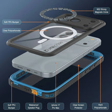 Load image into Gallery viewer, iPhone 17 Pro Max Waterproof Case, Punkcase [Extreme Mag Series] Armor Cover W/ Built In Screen Protector [Blue]

