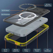 Load image into Gallery viewer, iPhone 17 Pro Max Waterproof Case, Punkcase [Extreme Mag Series] Armor Cover W/ Built In Screen Protector [Yellow]
