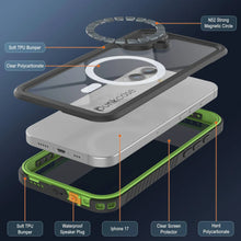 Load image into Gallery viewer, iPhone 17  Waterproof Case, Punkcase [Extreme Mag Series] Armor Cover W/ Built In Screen Protector [Green]

