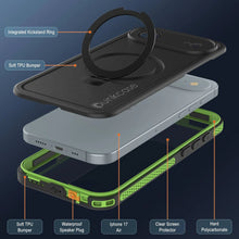 Load image into Gallery viewer, iPhone 17 Air Waterproof Case [Kickstud 2.0 Series] Protective IP68 Cover W/Screen Protector &amp; Kickstand [Green]
