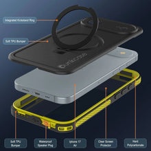 Load image into Gallery viewer, iPhone 17 Air Waterproof Case [Kickstud 2.0 Series] Protective IP68 Cover W/Screen Protector &amp; Kickstand [Yellow]
