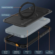 Load image into Gallery viewer, iPhone 17 Air Waterproof Case [Kickstud 2.0 Series] Protective IP68 Cover W/Screen Protector &amp; Kickstand [Black]
