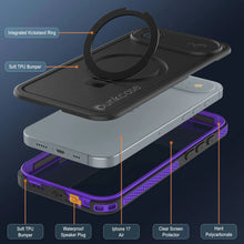 Load image into Gallery viewer, iPhone 17 Air Waterproof Case [Kickstud 2.0 Series] Protective IP68 Cover W/Screen Protector &amp; Kickstand [Purple]
