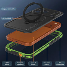 Load image into Gallery viewer, iPhone 17 Pro Max Waterproof Case [Kickstud 2.0 Series] Protective IP68 Cover W/Screen Protector &amp; Kickstand [Green]
